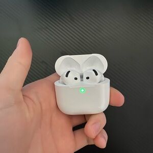 White Wireless Earbuds with Charging Case